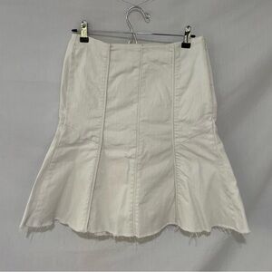 White House Black Market Women’s Off-White Denim A-Line Skirt Size 4